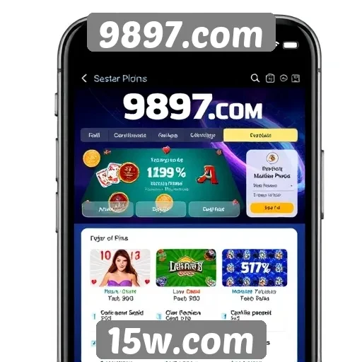 Interface do 9897.com em dispositivos móveis